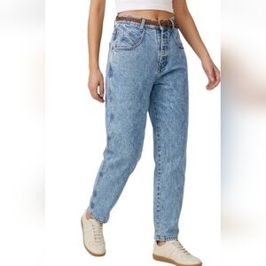 Vintage 90s Zena Mom Blue Jeans Women's ButtonFly Tapered Leg Relaxed Fit Size 9